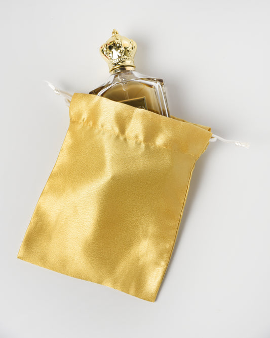 Golden Satin Drawstring Potli