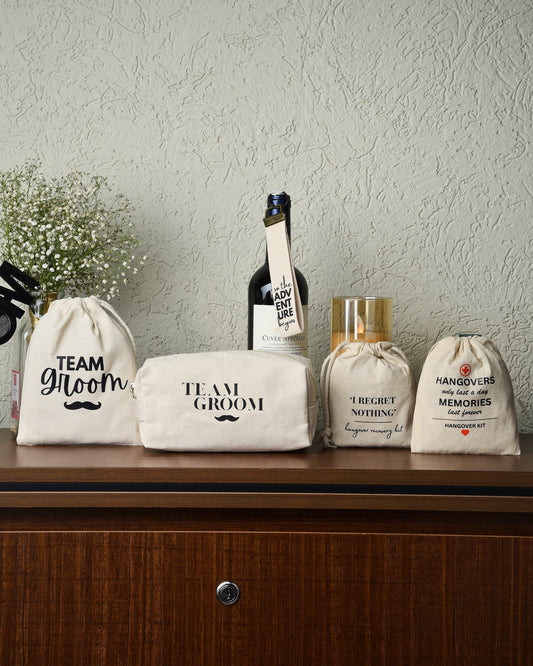 Team Groom Drawstring Potli
