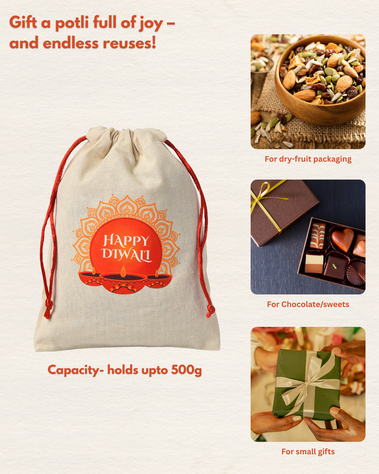 Diwali special Drawstring potli