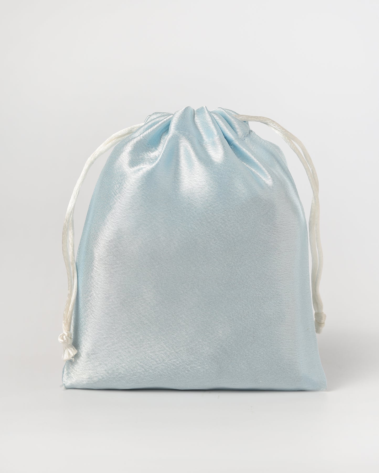 Light Blue Satin Drawstring Potli