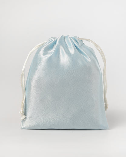 Light Blue Satin Drawstring Potli