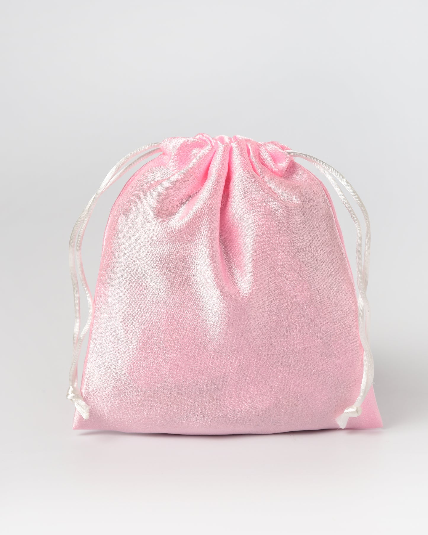 Light Pink Satin Drawstring Potli