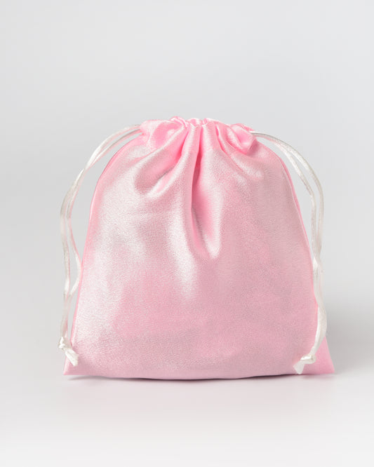 Light Pink Satin Drawstring Potli