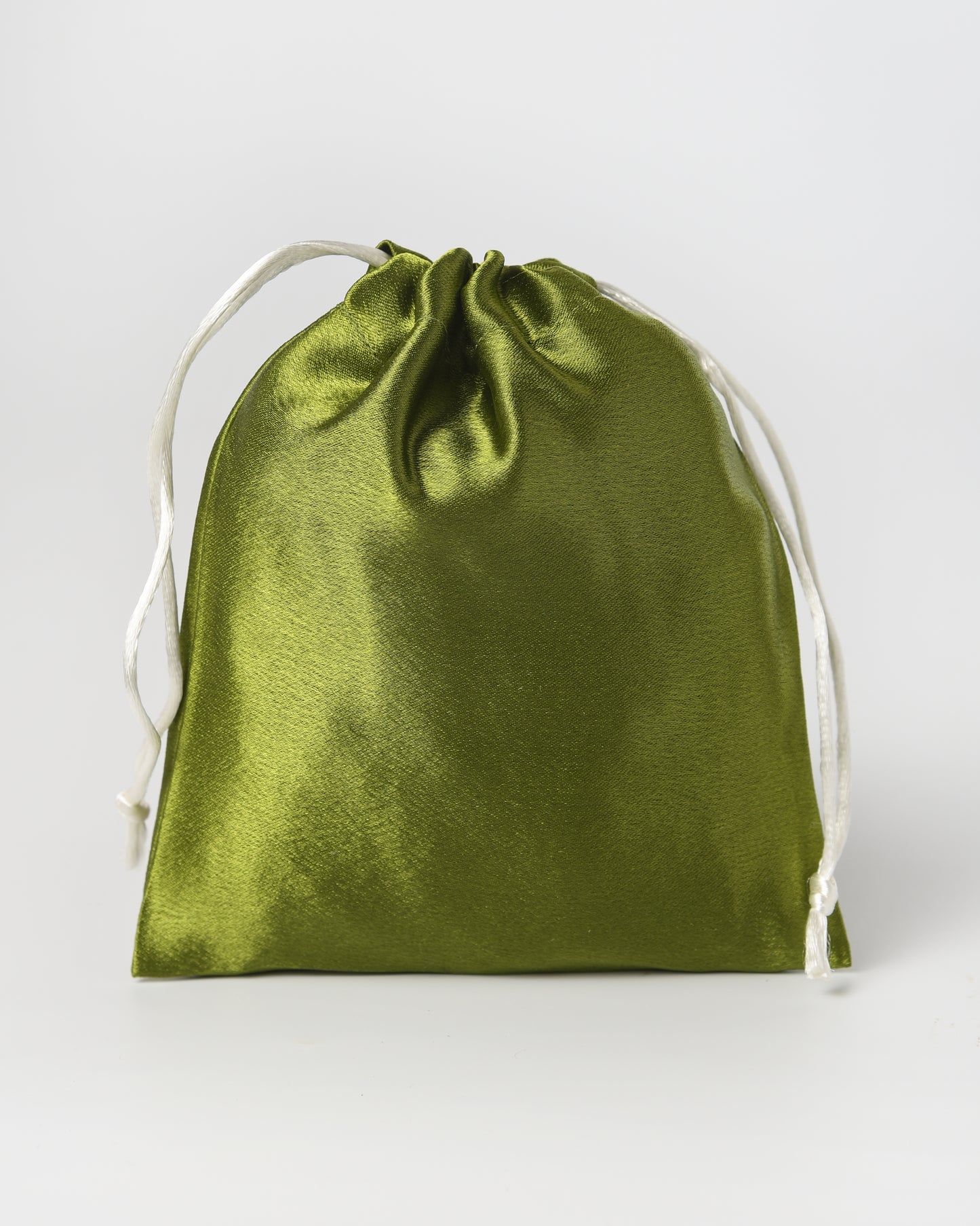 Green Satin Drawstring Potli