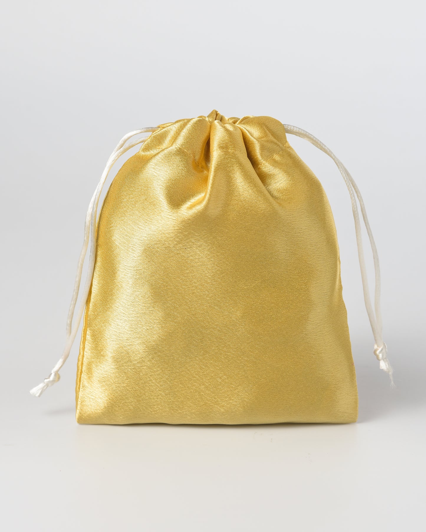Golden Satin Drawstring Potli