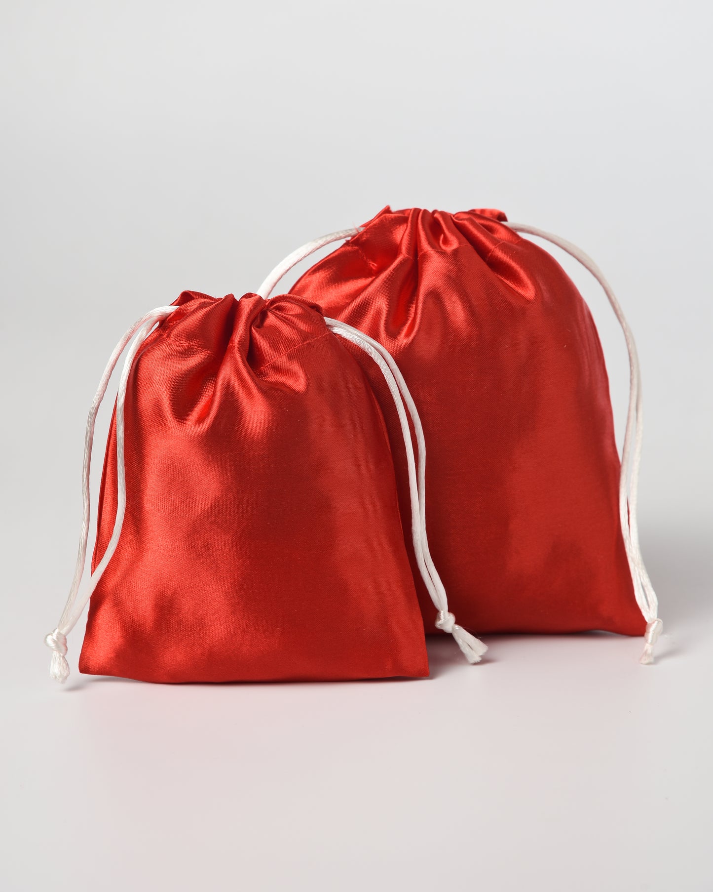 Red Satin Drawstring Potli