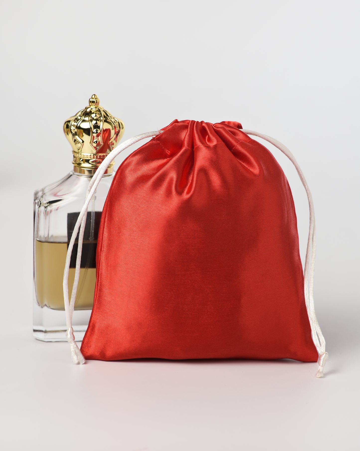 Red Satin Drawstring Potli