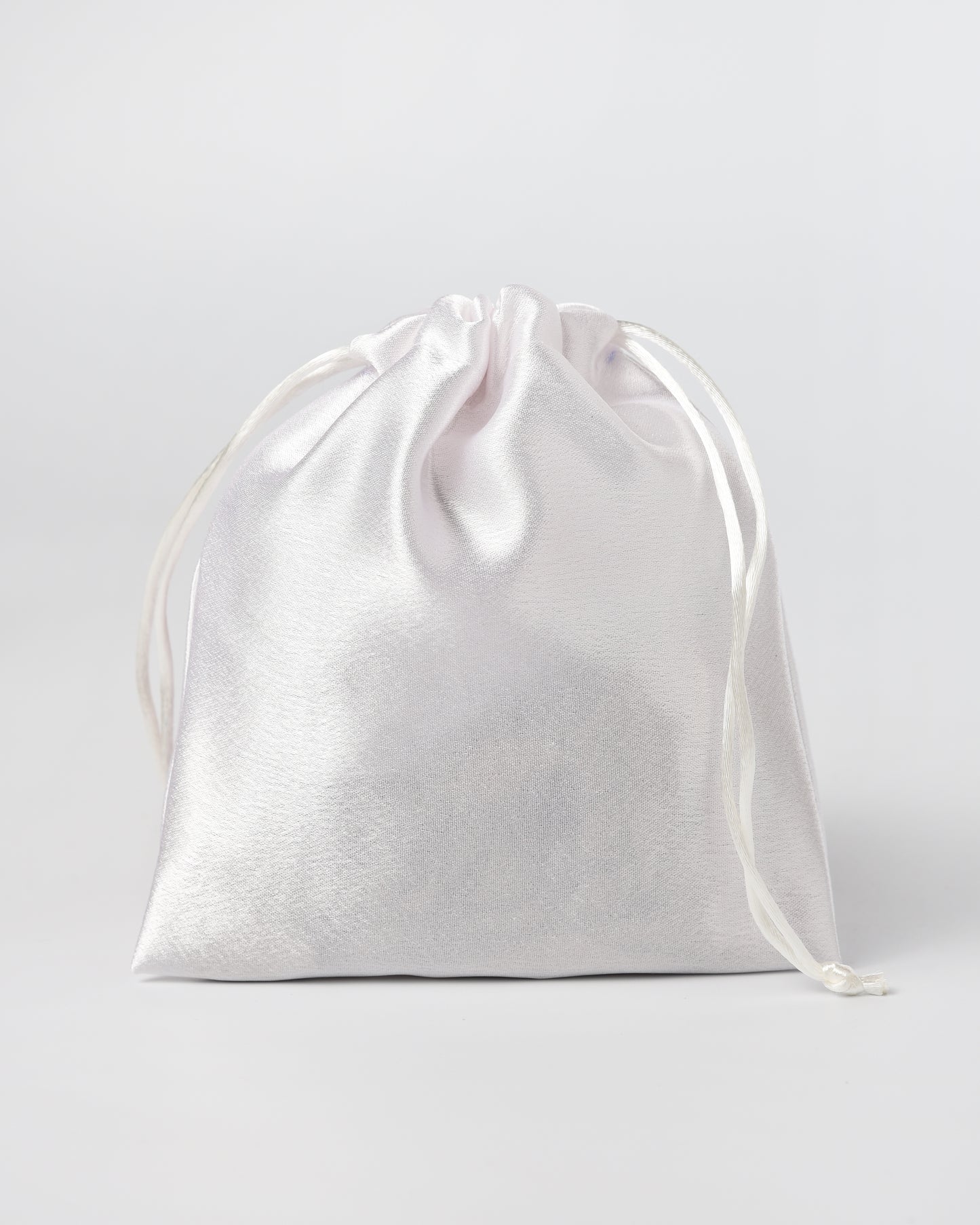 White Satin Drawstring Potli