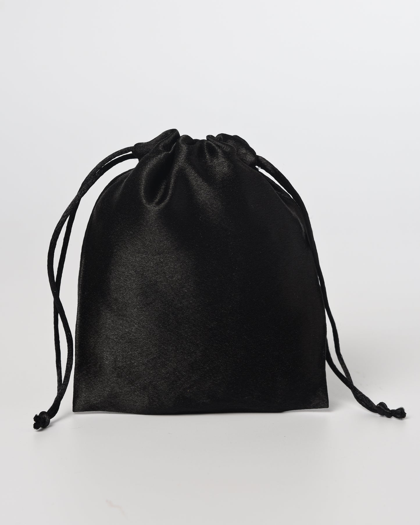 Black Satin Drawstring Potli