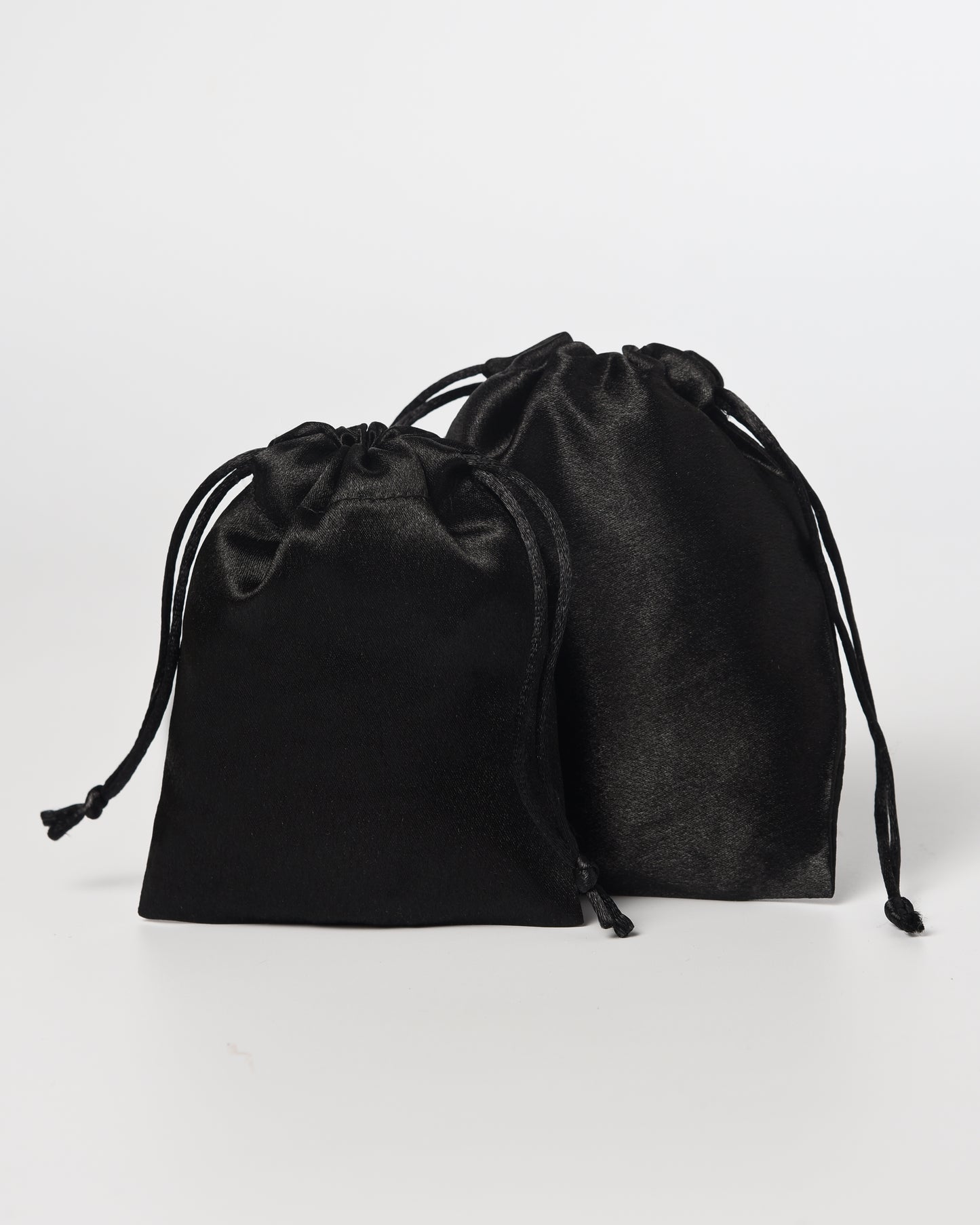 Black Satin Drawstring Potli