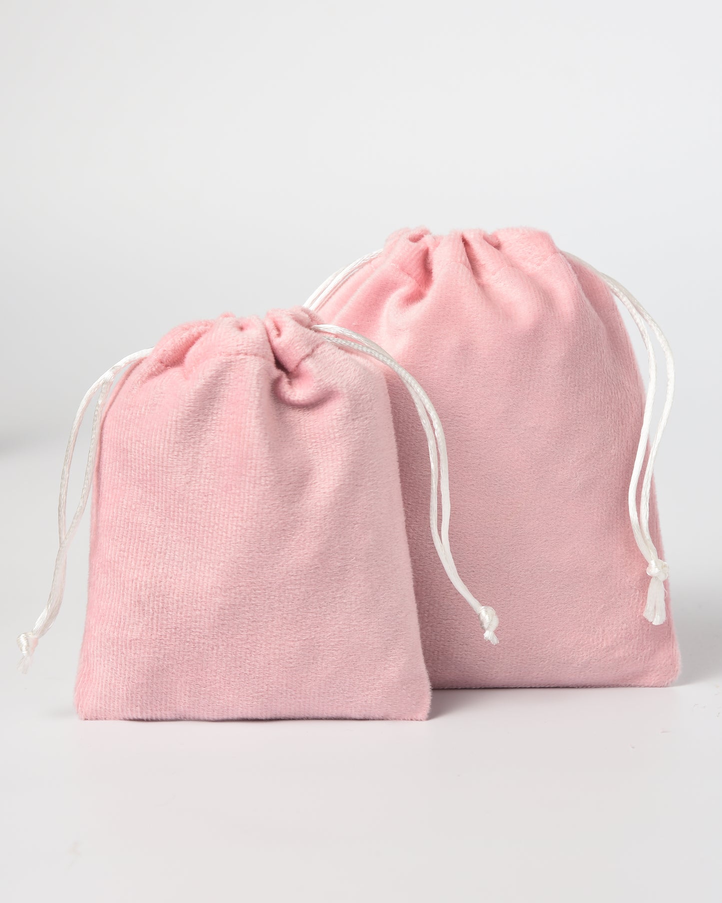 Light Pink Velvet Drawstring Potli