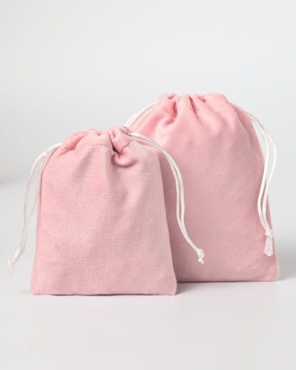 Light Pink Velvet Drawstring Potli