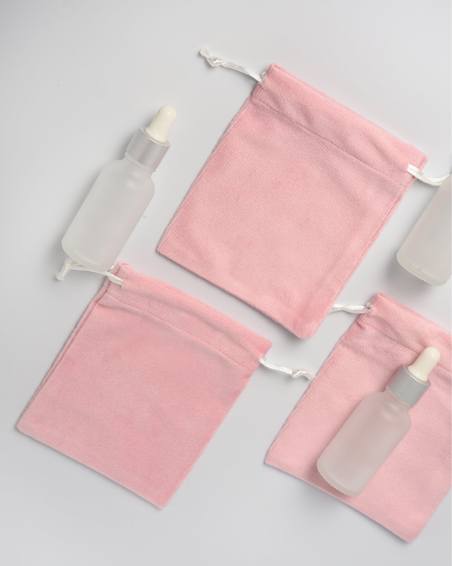 Light Pink Velvet Drawstring Potli