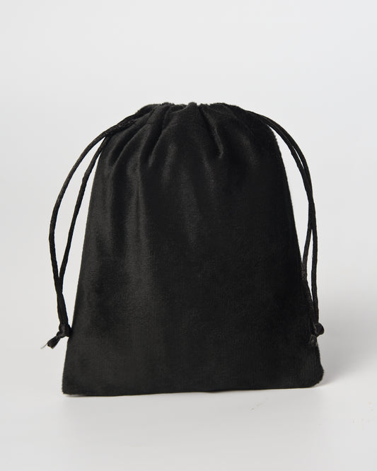 Black Velvet Drawstring Potli