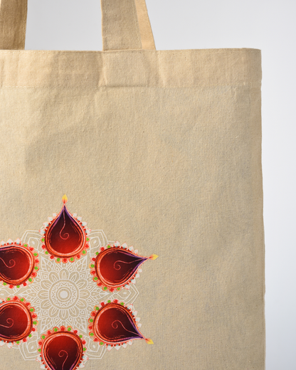 Diwali Diya tote bag