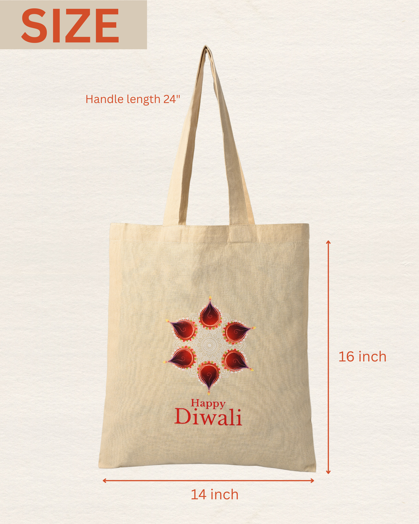 Diwali Diya tote bag