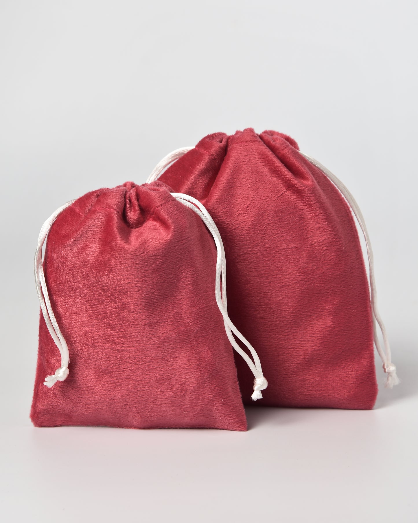 Bright Pink Velvet Drawstring Potli