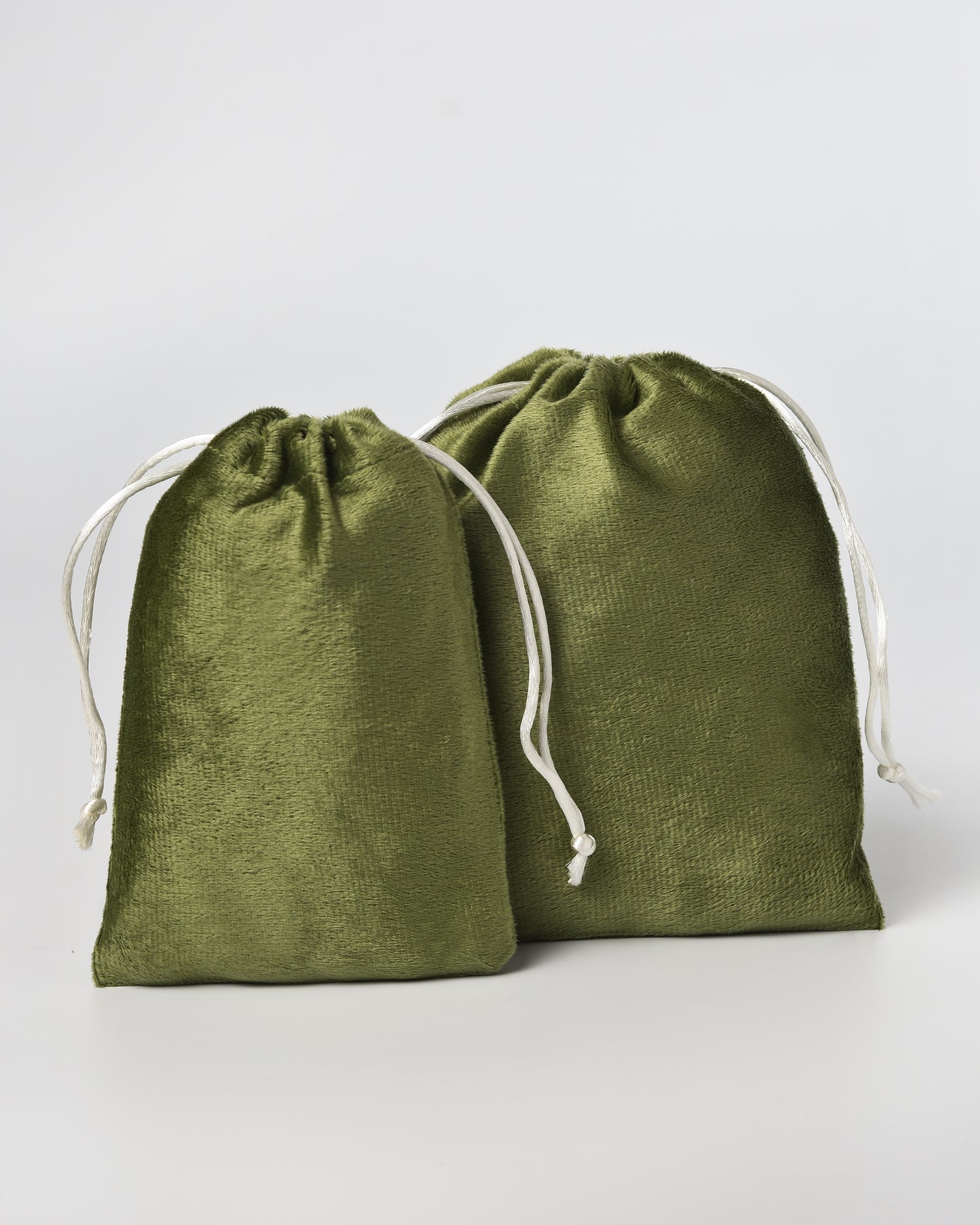Green Velvet Drawstring Potli