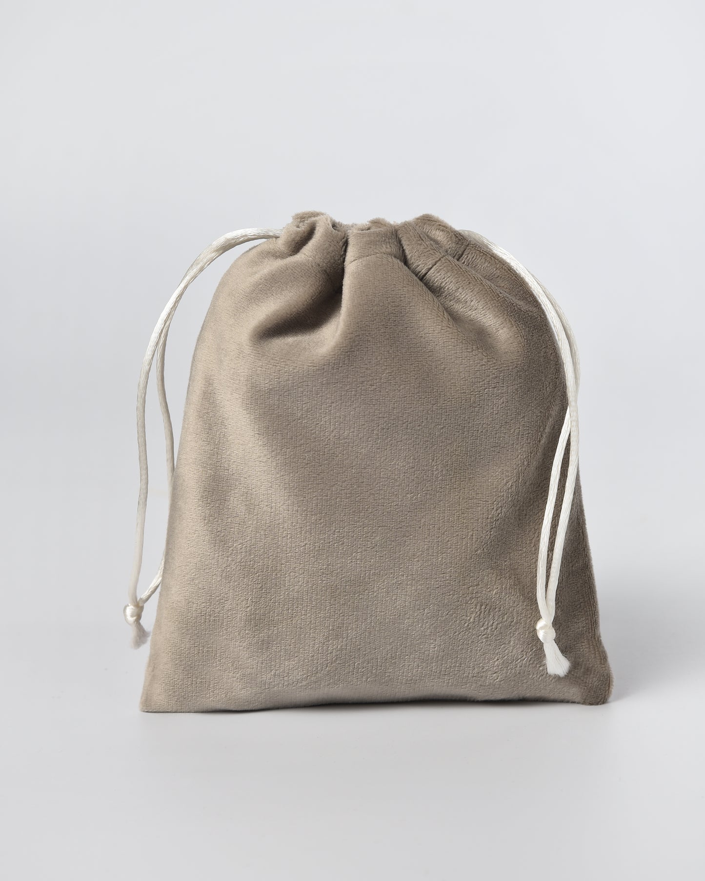 Harbor Grey Velvet Drawstring Potli