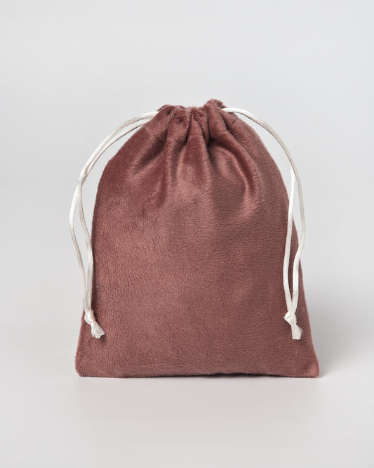 Onion Pink Velvet Drawstring Potli