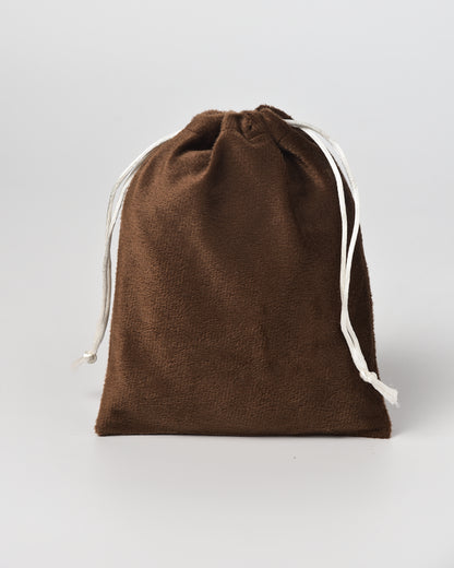 Brown Velvet drawstring Potli
