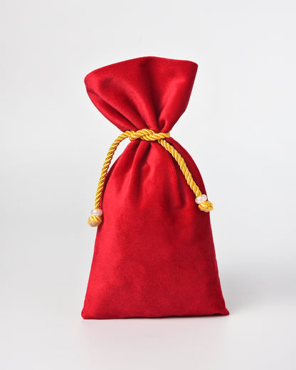 Red Fancy Drawstring Potli