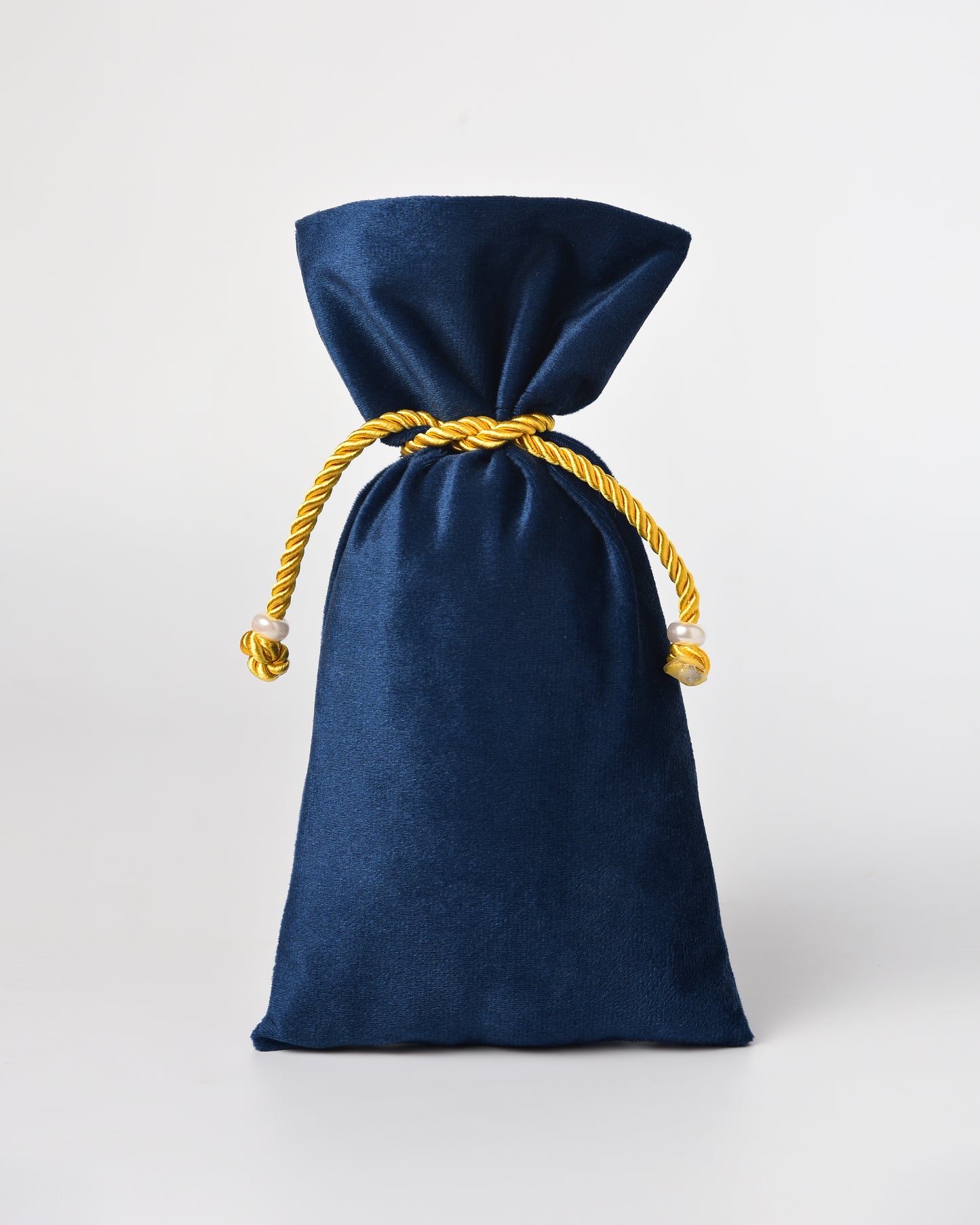 Blue Velvet Fancy Drawstring Potli