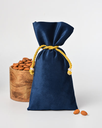 Blue Velvet Fancy Drawstring Potli