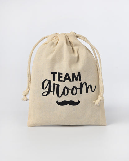 Team Groom Drawstring Potli