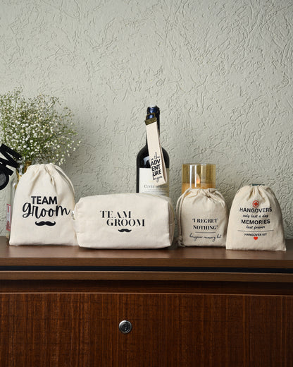 Team Groom Drawstring Potli